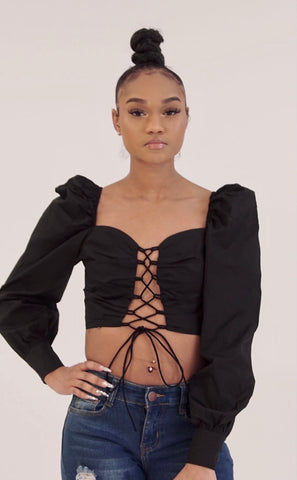 Kennedy Crop Top Black